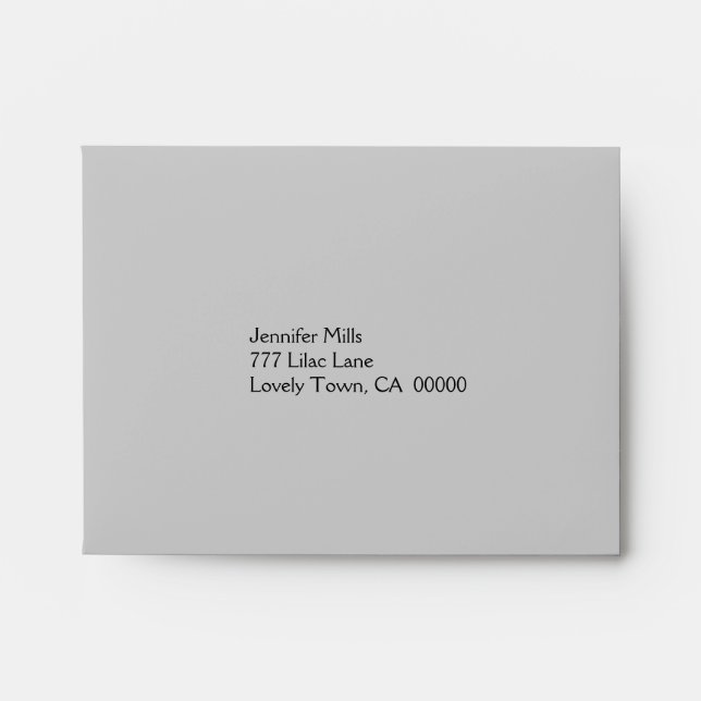 Enveloppe RSVP Argent et Gris (Devant)