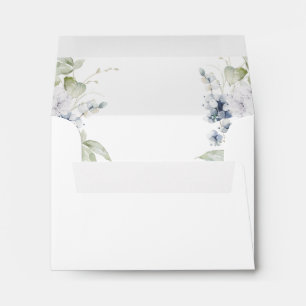 Enveloppe RSVP avec adresse de retour, Bliss élégants blancs