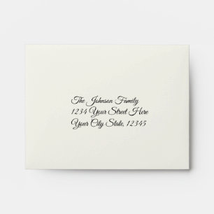 Enveloppe RSVP blanche/crème éteinte 4,25x5,5
