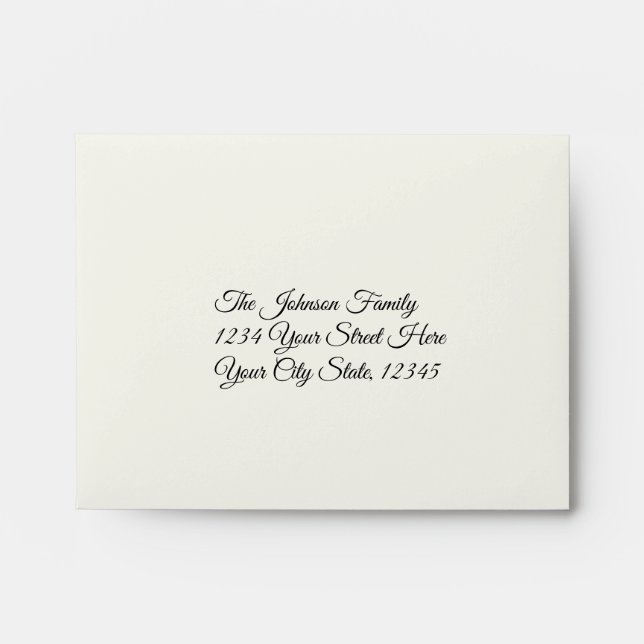Enveloppe RSVP blanche/crème éteinte 4,25x5,5 (Devant)