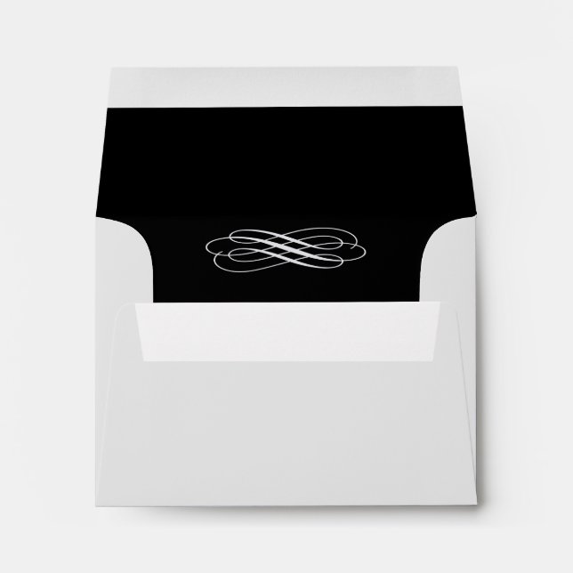 Enveloppe RSVP de Conte Fée d'Argent (Dos (Bas))