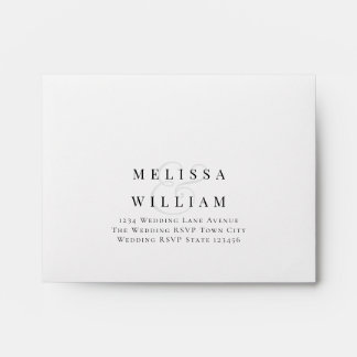 Enveloppe RSVP de la mariée et de la chambre adressée