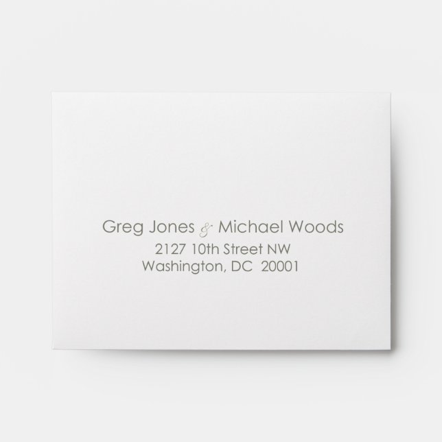 Enveloppe RSVP de mariage Custom_Monogramme (Devant)