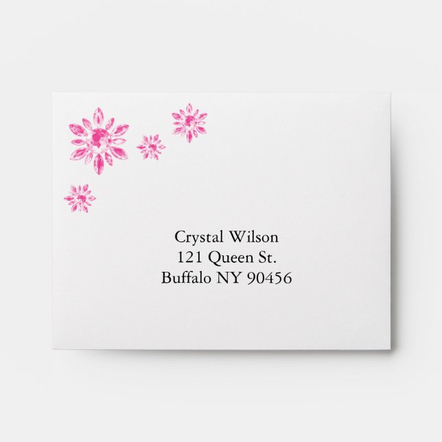 Enveloppe RSVP de mariage de Crystal (Devant)