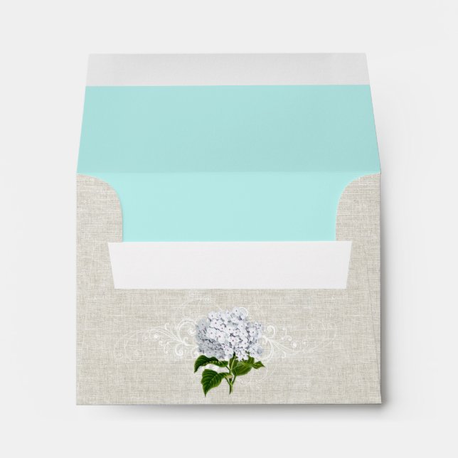 Enveloppe RSVP de mariage pour le lin ivoire (Dos (Bas))