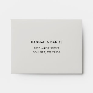 Enveloppe RSVP de mariage simple et élégant