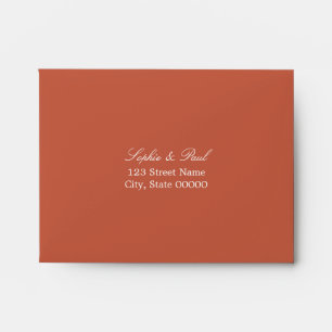 Enveloppe RSVP de Terracotta auto-adressée