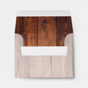 Enveloppe RSVP en bois rustique