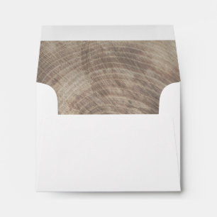 Enveloppe RSVP en bois rustique