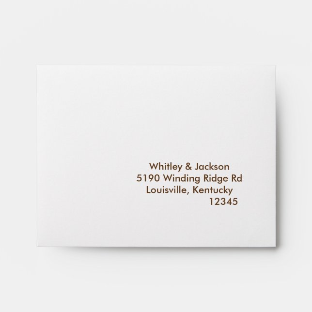 Enveloppe RSVP en bois rustique (Devant)