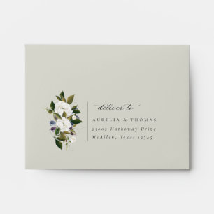 Enveloppe Rsvp Florale Botanique Sophistiquée