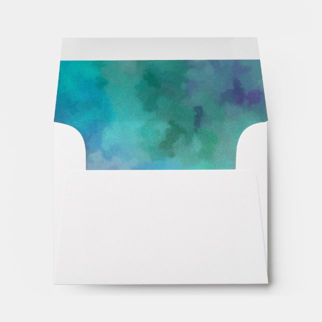 Enveloppe RSVP Gold Star Résumé Design bleu (Dos (Bas))