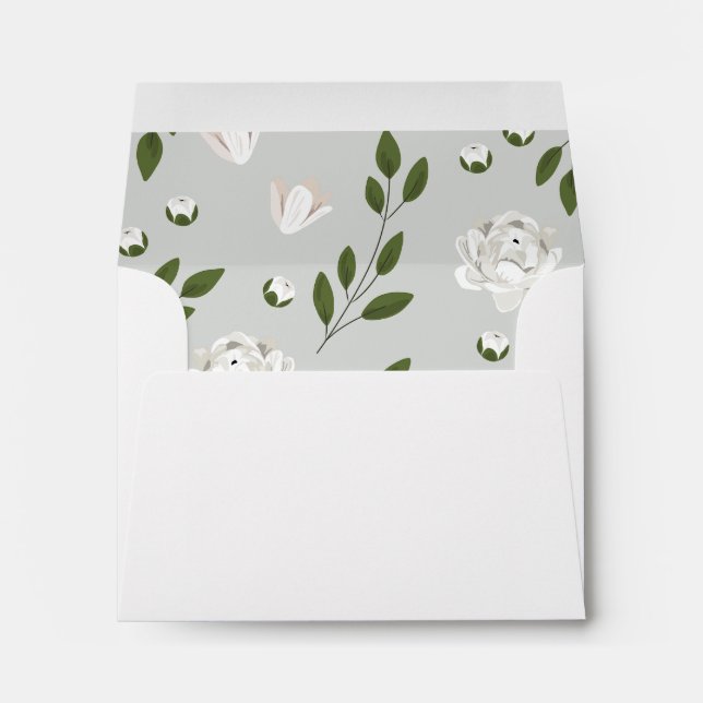 Enveloppe RSVP Ivoire et Mariage Blush (Dos (Bas))