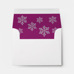 Enveloppe RSVP Magenta Wintery