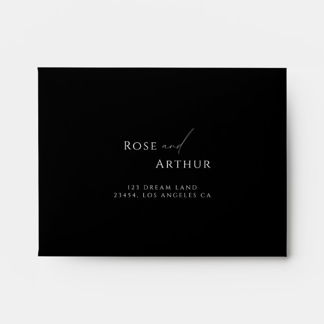 Enveloppe RSVP Mini Script Auto-Adressée (Devant)