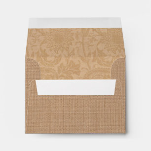 Enveloppe RSVP Monogramme Red Burlap