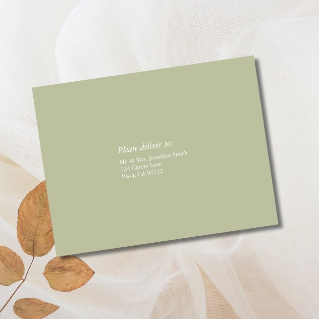 Enveloppe RSVP personnalisé Sage Green (Créateur téléchargé)