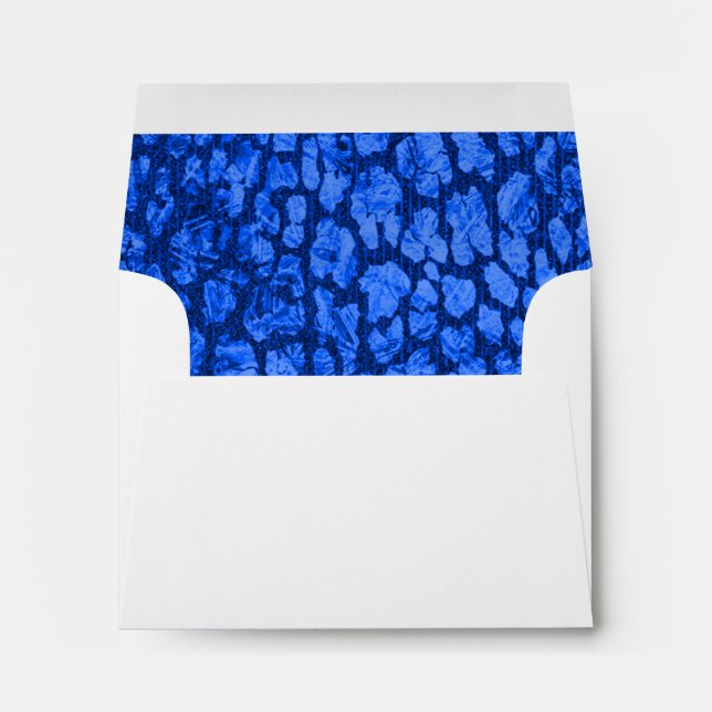 Enveloppe RSVP Poster de animal bleu (Dos (Bas))