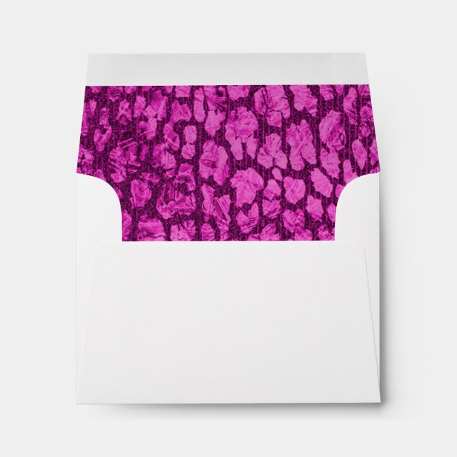 Enveloppe RSVP Poster de animal rose (Dos (Bas))