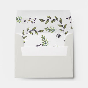 Enveloppe RSVP pour les anémones peintes