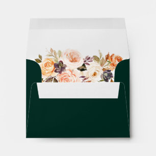 Enveloppe RSVP pour mariage floral à l'automne de 