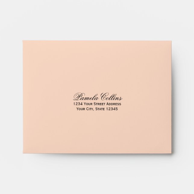 Enveloppe RSVP préadressée Pastel Peach (Devant)