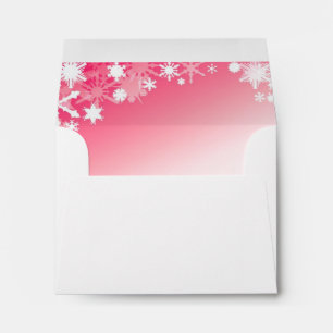 Enveloppe RSVP Red Snowflakes
