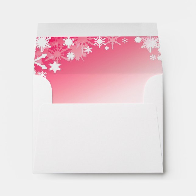 Enveloppe RSVP Red Snowflakes (Dos (Bas))