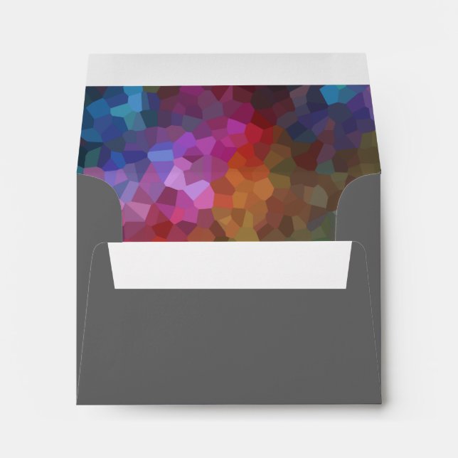 Enveloppe RSVP rouge violet gris bleu Abstrait (Dos (Bas))