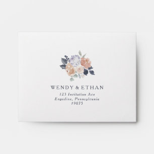 Enveloppe RSVP RSVP simple et florale auto-admise