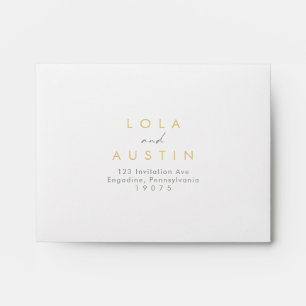 Enveloppe RSVP Sage Green et Gold auto-admise