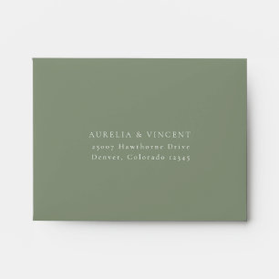 Enveloppe RSVP Sage Green Wedding