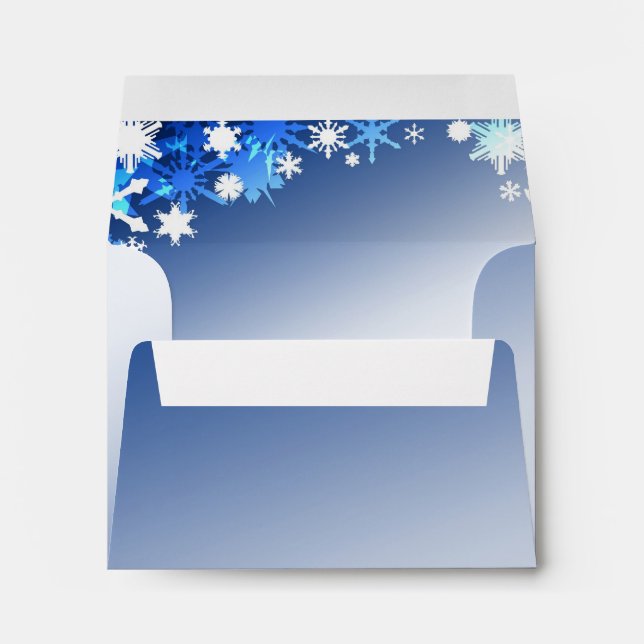 Enveloppe RSVP Snowflakes (Dos (Bas))