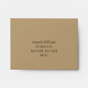 Enveloppe RSVP tournesol sur beige