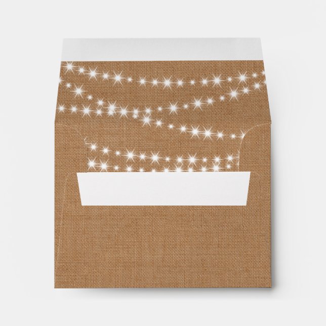 Enveloppe RSVP Twinkle Lights sur boucle (Dos (Bas))