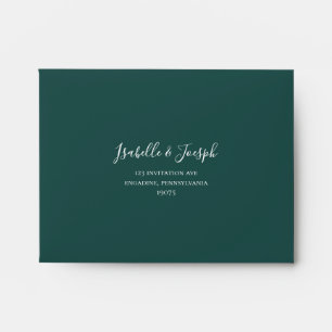 Enveloppe RSVP vert foncé