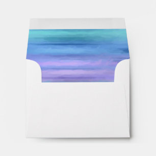 Enveloppe RSVP Violet Turquoise Grandes