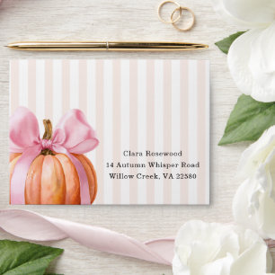 Enveloppe Ruban petit Baby shower Citrouille - Salem romanti