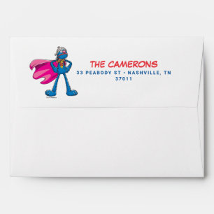 Enveloppe Rue Sésame Anniversaire de Super Grover