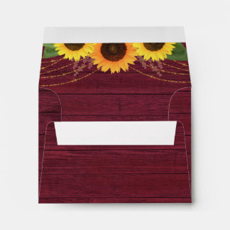 Enveloppe Russe Bourgogne Sunflower RSVP Adresse de retour