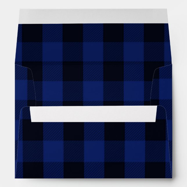 Enveloppe Russe Buffalo Check Lumberjack Plaid Blue 5X7 (Dos (Bas))