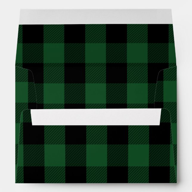 Enveloppe Russe Buffalo Check Lumberjack Plaid Green 5X7 (Dos (Bas))