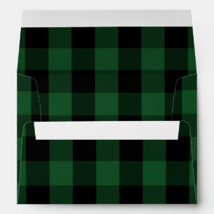 Enveloppe Russe Buffalo Check Lumberjack Plaid Green 5X7