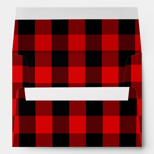 Enveloppe Russe Buffalo Check Lumberjack Plaid Red 5X7 (Dos (Bas))