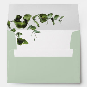 Enveloppe Russe Eucalyptus Feuille 5x7 Faire-part de mariage