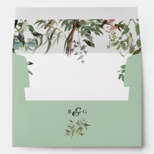Enveloppe Russe Eucalyptus Feuille 5x7 Faire-part de mariage