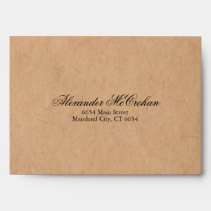 Enveloppe Russe Kraft Paper Return Adresse Mail