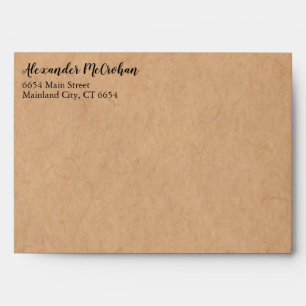 Enveloppe Russe Kraft Paper Return Adresse Mail