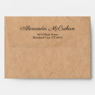 Enveloppe Russe Kraft Paper Return Adresse Mail