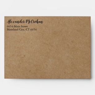 Enveloppe Russe Kraft Paper Return Adresse Mail